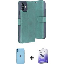 Pileli Store Pilelistore™ iPhone 11 Kılıf Siluet Işık Serisi - Siyah Bilvis 5in1 5d Magic Hayalet Cam Ekran Koruyucu + Neon Fosforlu Kamera Lens - Mı