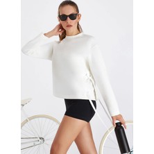 Boboist Beyaz Kadın Sweatshirt BB56W207W018