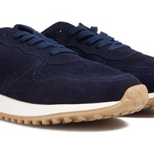 Penford Lacivert Erkek Deri Sneaker Tessa-Solenya-Suet