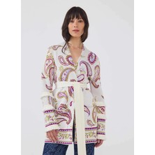 Hayley Menzies Ekru Kadın V Yaka Normal Hırka Jimi Cardigan