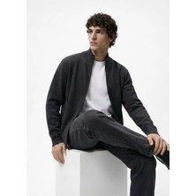 Blauer Kırık Beyaz Erkek Dik Standart Hırka 25WBLUM08354-678 Jaeger