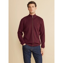 Brooks Brothers Bordo Erkek Dik Yaka Standart Hırka BBFW25MKS007
