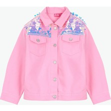 Barbie Pembe Kız Çocuk Payetli Denim Ceket BRB6SG-CKT6449