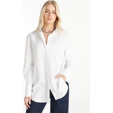 Ted Baker Beyaz Kadın Oversized Gömlek TBWRSH1006-1