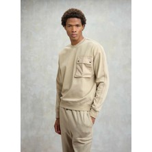 Blauer Bej Erkek Standart Fit Sweatshirt 25WBLUF03051-301 Osgood