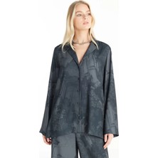 Ted Baker Antrasit Kadın Desenli Gömlek TBWRSH1018
