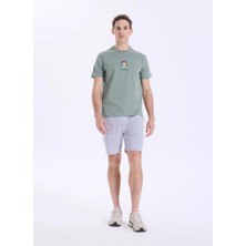Discovery Expedition D6SM-TST3686 Nil Yeşili Bisiklet Relaxed Düz Erkek T-Shirt