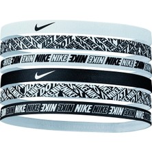 Nike Erkekler İçin Printed Saç Bandı 6'lı Siyah - Beyaz Renk, Elastik Materyal ile Güvenli Kullanım