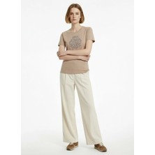 Lauren Ralph Lauren Camel Kadın Slim Fit T-Shirt 200980286