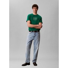 Calvin Klein Jeans Yeşil Erkek Standart Baskılı T-Shirt LV04RF823GL4G Yeşil T-Shirt