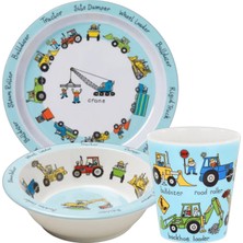 Tyrrell Katz Melamin Mama Tabağı, Kasesi ve Alıştırma Bardağı - Wheels