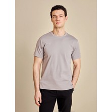 Brooks Brothers Gri Erkek Standart T-Shirt BBSS26MTS002