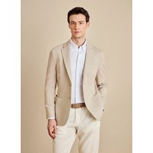 Brooks Brothers Bej Erkek Regular Fit Çizgili Ceket BBSS26MBL016