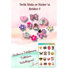 Birikiyedi Jibbitz Terlik Süsü 10'lu Set Delikli Terliklerle Uyumlu/nota,kelebek,love,içecek