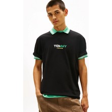 Tommy Jeans Siyah Erkek Regular Fit Baskılı T-Shirt DM0DM22534BDS Siyah T-Shirt