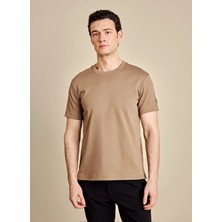 Brooks Brothers Vizon Erkek Bisiklet Yaka T-Shirt BBSS26MTS002
