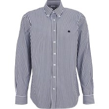 Brooks Brothers Siyah - Beyaz Erkek Düğmeli Regular Fit Gömlek BBSS26MSH007