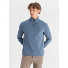 Wrangler Petrol Erkek Dik Regular Fit Sweatshirt TW2520532405 Petrol Sweatshirt