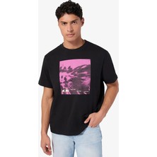 Calvin Klein Jeans Siyah Erkek T-Shirt LV04RE812GUB1 Ss 20S 5AM Ck Floral