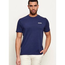 Napapijri S-Flınt SS-NP0A4FZZB2Q1 Lacivert Yuvarlak Regular Fit Baskılı Erkek T-Shirt