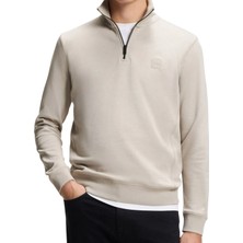 Boss Bej Erkek Bato Regular Fit Sweatshirt Zetrust