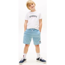 Tommy Hilfiger Beyaz Erkek Çocuk Baskılı T-Shirt KB0KB10263YBR