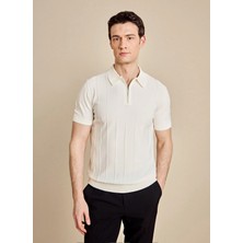 Brooks Brothers Kırık Beyaz Erkek Standart Triko Kazak BBSS26MKL001
