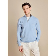 Brooks Brothers Mavi Erkek Standart Triko Kazak BBSS26MKL024