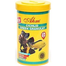 Ahm Cichlid Green Gran.250 Ml Premium Balık Yemi Canlılık ve Enerji Sağlayan Beslenme