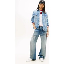 Tommy Jeans Mavi Kadın Denim Ceket Ovsz Trucker Jacket BJ2017