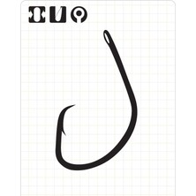 Fudo 5301 Light Circle Mutsu Black Nikel Iğne 2/0 Parça Sayısı 8 Derin Su Avcılığı İçin İdeal