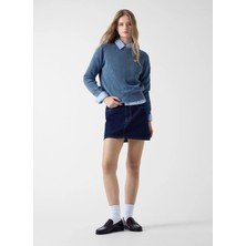 Guess Jeans Mavi Kadın Regular Fit Örgü Kazak W6RR20Z3HM1-G75N