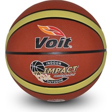 Voit N7 İmpact Kahverengi-Beyaz Basketbol Topu, Dayanıklı Malzeme ve Premium Kalite ile Kapalı/Açık Alan Kullanımı