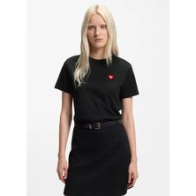 Hugo Siyah Kadın Regular Fit Logo Baskılı T-Shirt 50562145