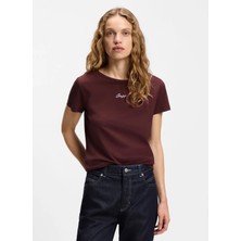 Boss Camel Kadın Oversize Logo Baskılı T-Shirt 50554696