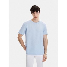 Back And Bond Açık Mavi Erkek Regular Fit Melanj T-Shirt B35S10062