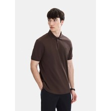 Back And Bond Kahve Regular Fit Örme Polo Yaka Tişört