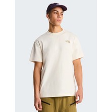 The North Face Bej Erkek Yuvarlak Yaka Regular Fit T-Shirt NF0A8GB4QLI1-M Tnf Snack