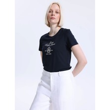 Lauren Ralph Lauren Lacivert Kadın Baskılı T-Shirt 200P03725