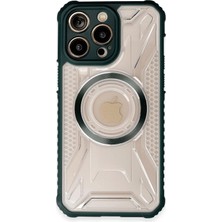 Mey Ithalat®   Iphone 14 Pro Kılıf Prag Magneticsafe Kapak - Koyu Yeşil