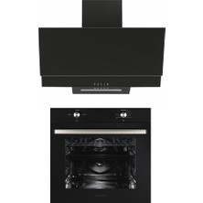 Alveus Lotus Siyah 2'li Ankastre Set MODF17-MFA604 A Enerji Sınıfı Emaye Ocak Yüzeyi