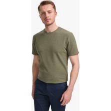 Pierre Cardin Erkek Haki Regular Fit Bisiklet Yaka Tişört 50327857-VR027