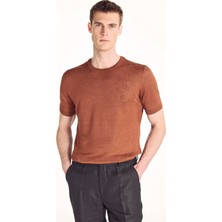 Ted Baker Kiremit Erkek Triko T-Shirt TBMRKW2044