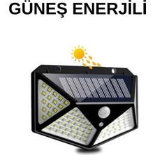 Mey Ithalat® Solar Sensörlü Duvar Lambası Bahçe Lambaso Parlak Beyaz Işık Suya Dayanıklı