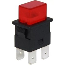 IC-180H 4 Pinli 220 Volt Kalıcı Basmalı Işıklı Anahtar PS23-16N
