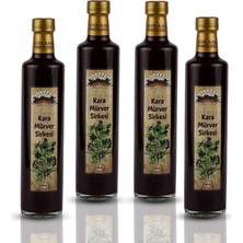 Fermente Atölye 4 Adet Kara Mürver Sirkesi (4X500 Ml)
