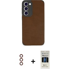 Pileli Store Pilelistore™ Galaxy S23 Plus Kılıf Doruk Asil Koleksiyonu - Siyah 5d Hayalet Cam Ekran Koruyucu + Metal Kamera Lens - Kı