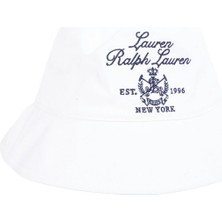 Lauren Ralph Lauren Beyaz Kadın Logo Baskılı Şapka 454P09803