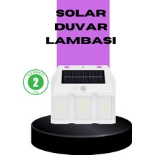 Mey Ithalat® 3 In 1 Solar Duvar Lambası – IP65 Su Geçirmez, Hareket Sensörlü