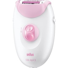 Braun Silk-épil 3 3370 Beyaz/Pembe Kablolu Epilatör 20 Cımbızlı Yıkanabilir Başlık ile Etkili Epilasyon